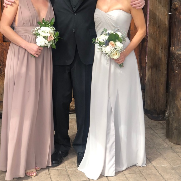 Nude Toned Bridesmaid Dress - Picture 1 of 2
